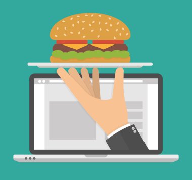 Sipariş gıda online kavramı