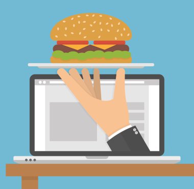 Sipariş gıda online kavramı