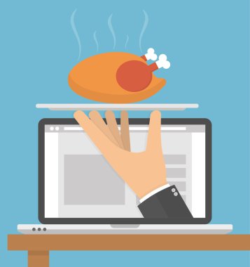 Sipariş gıda online kavramı