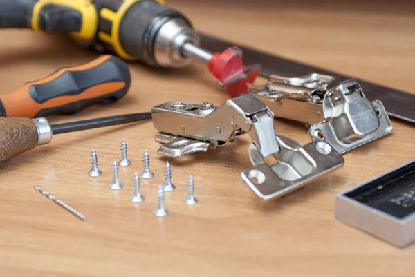 Tools for furniture fittings — Stock Image Tools for furniture fittings Stock Photo