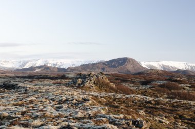 İzlanda volkanik manzara bahar 