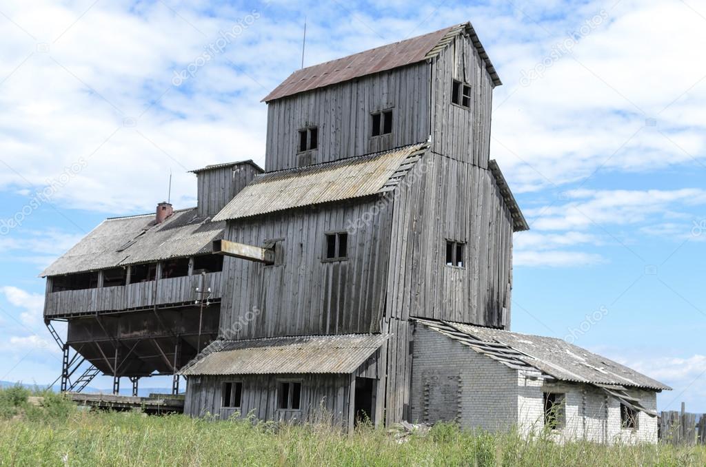 Old weathered silo building