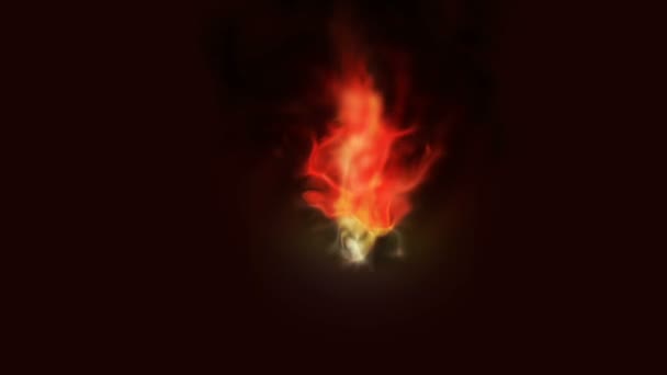 Animation, mouvement d'une flamme de feu — Video