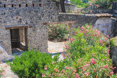 Eski İtalyan şehri Pompeii 'nin kalıntıları..