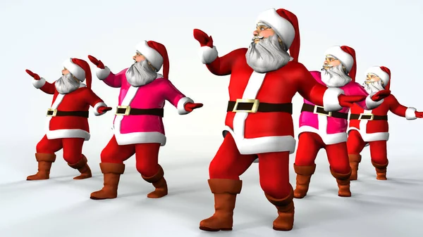 God Jul Jultomten Dansar Konvertering — Stockfoto