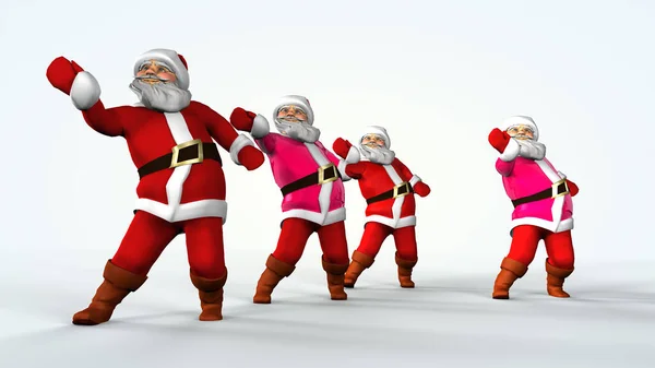 God Jul Jultomten Dansar Konvertering — Stockfoto