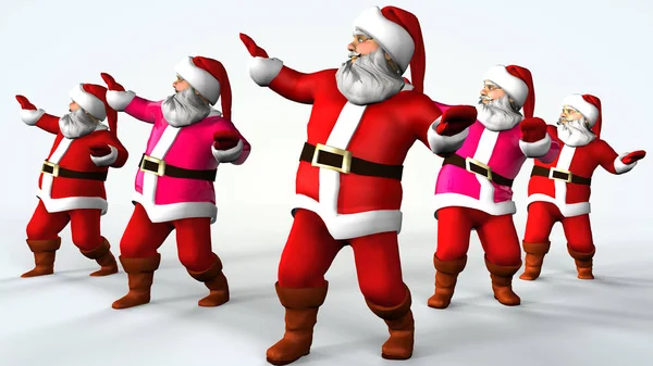 God Jul Jultomten Dansar Konvertering — Stockfoto