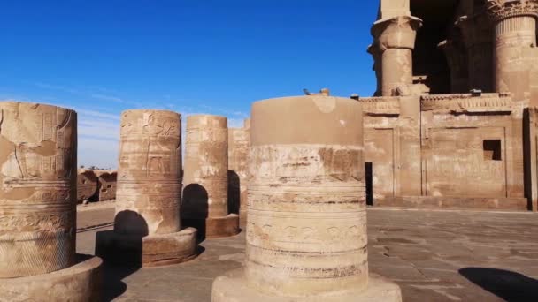 Die Ruinen Des Antiken Tempels Von Sebek Kom Ombo Ägypten — Stockvideo