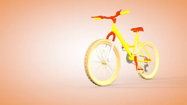 明るい自転車 無限の自転車交通 3Dレンダリング — ストック写真