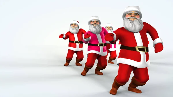 God Jul Jultomten Dansar Konvertering — Stockfoto