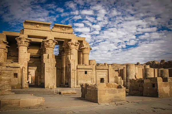 Ερείπια Του Αρχαίου Ναού Του Sebek Στο Kom Ombo Αίγυπτος — Φωτογραφία Αρχείου