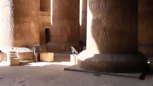 Ruinerna Det Antika Templet Horus Edfu Egypten — Stockvideo