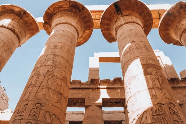 Ruins Egyptian Karnak Temple Largest Open Air Museum Luxor — Stock Photo, Image
