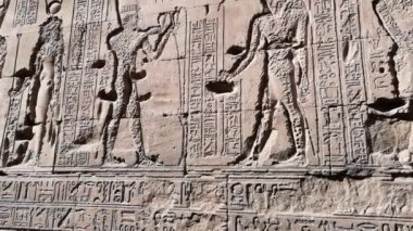 Edfu, Mısır 'daki Horus antik tapınağının kalıntıları.