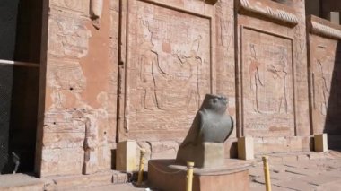 Edfu, Mısır 'daki Horus antik tapınağının kalıntıları.