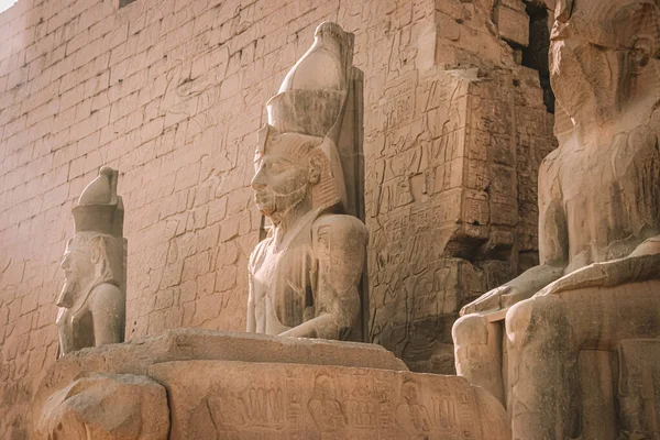 Ruiny Egipskiej Świątyni Karnak Największego Skansenu Luksorze — Zdjęcie stockowe