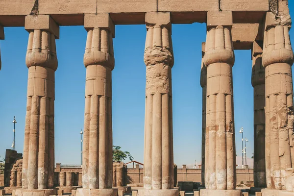 Ruínas Templo Karnak Egípcio Maior Museu Livre Luxor — Fotografia de Stock