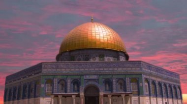 Kudüs 'teki El Aksa Camii Tapınak Dağı' nda.