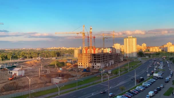 การก่อสร้างอาคารเมืองสมัยใหม่ รอบเวลา — วีดีโอสต็อก