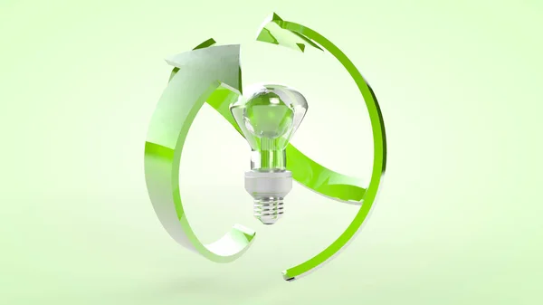 Concept Production Verte Utilisation Écologique Énergie Rendu — Photo