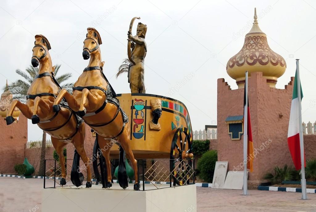 Egypt, Sharm al-Sheikh, the urban landscape, the chariot