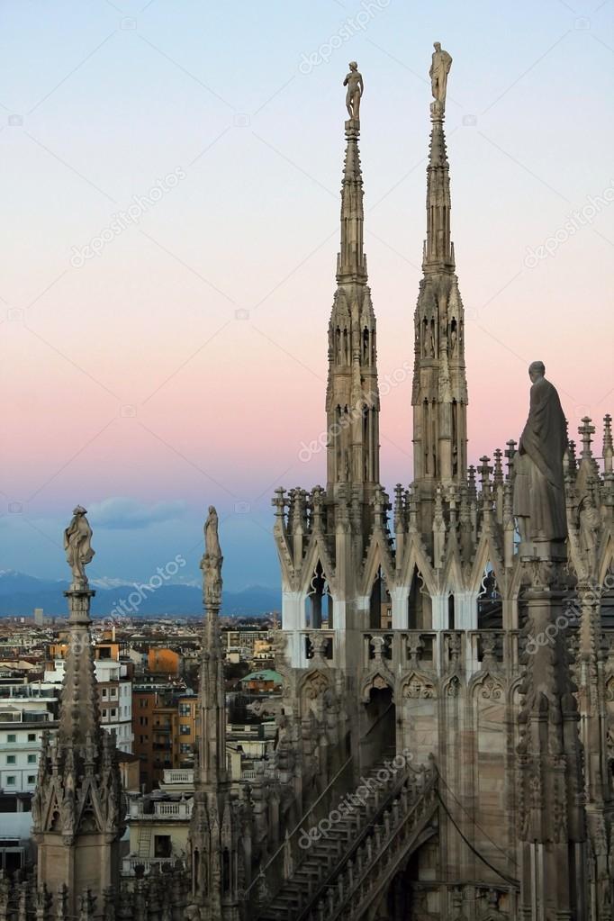 Milan panorama view from the Duomo