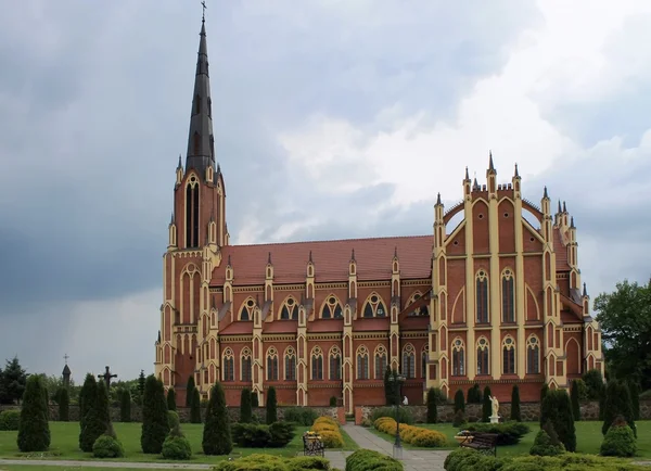 Древняя церковь в Гервятах в Беларуси — стоковое фото