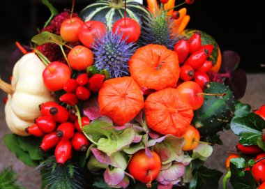 kabak ile parlak sonbahar natürmort