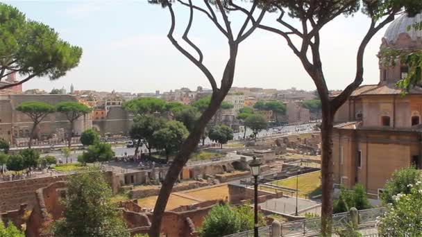 In het centrum van Rome, Italië — Stockvideo