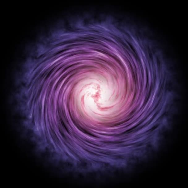 Galassia a spirale viola — Video Stock