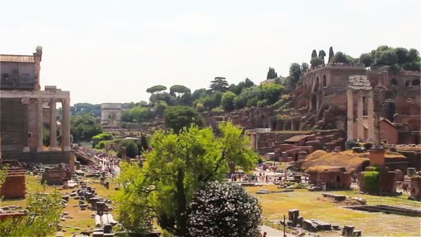 Vista del Foro Romano — Vídeos de Stock