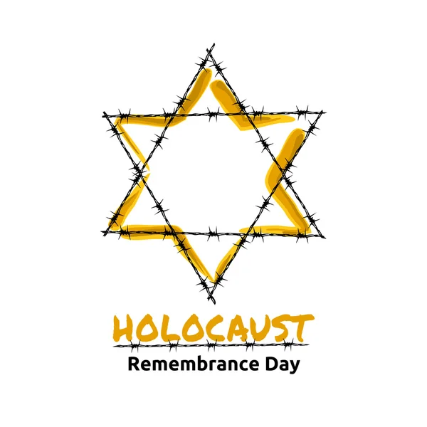 Holokost Anma Günü, Mayıs 5, vektör çizim