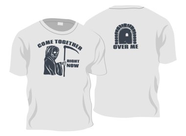 T-shirt-Azrail şaka, şablon illüstrasyon vektör