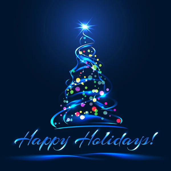 Renkli Noel ağacı, Noel şablon vektör