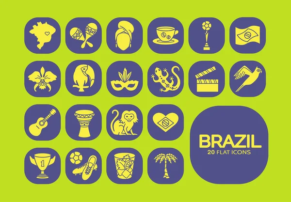 Плоская Бразилия 5 — стоковый вектор