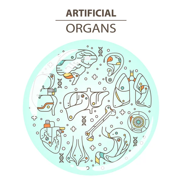 İnce çizgi simgeler - yapay organlar 13