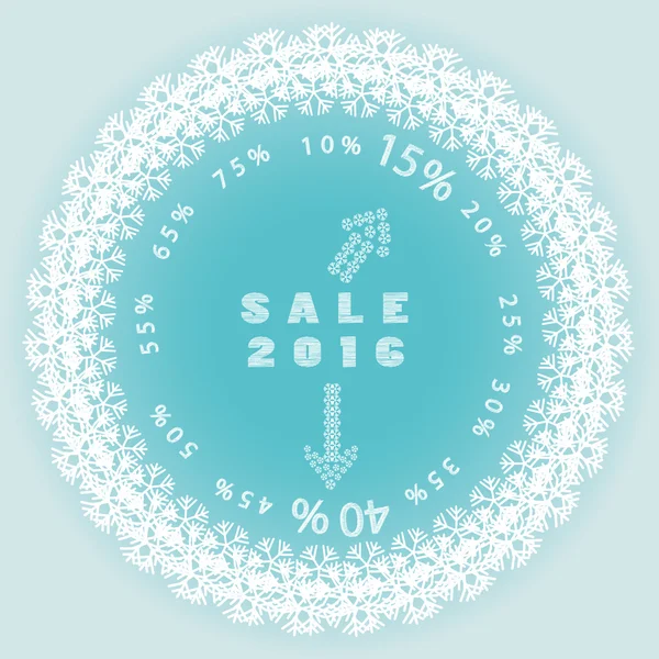 Christmas sale logo with arrows. — Stock Vector