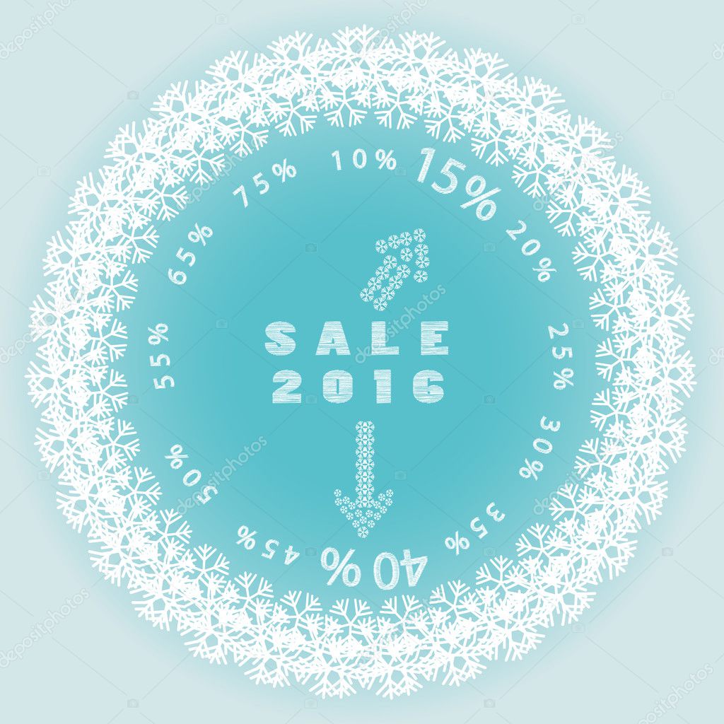 Christmas sale logo with arrows.