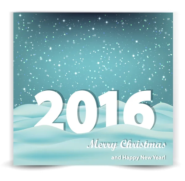 Kar sürüklenir ve yıl 2016 Noel arka plan.