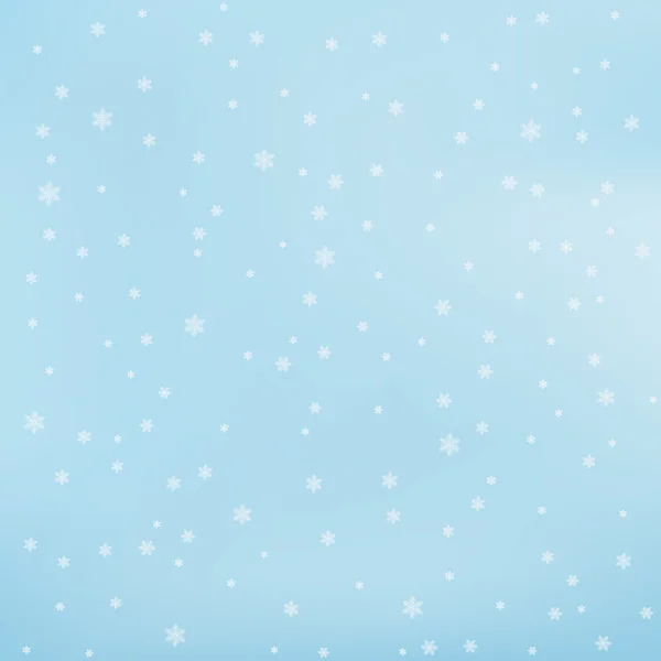 Fundo de inverno azul com flocos de neve. — Vetor de Stock