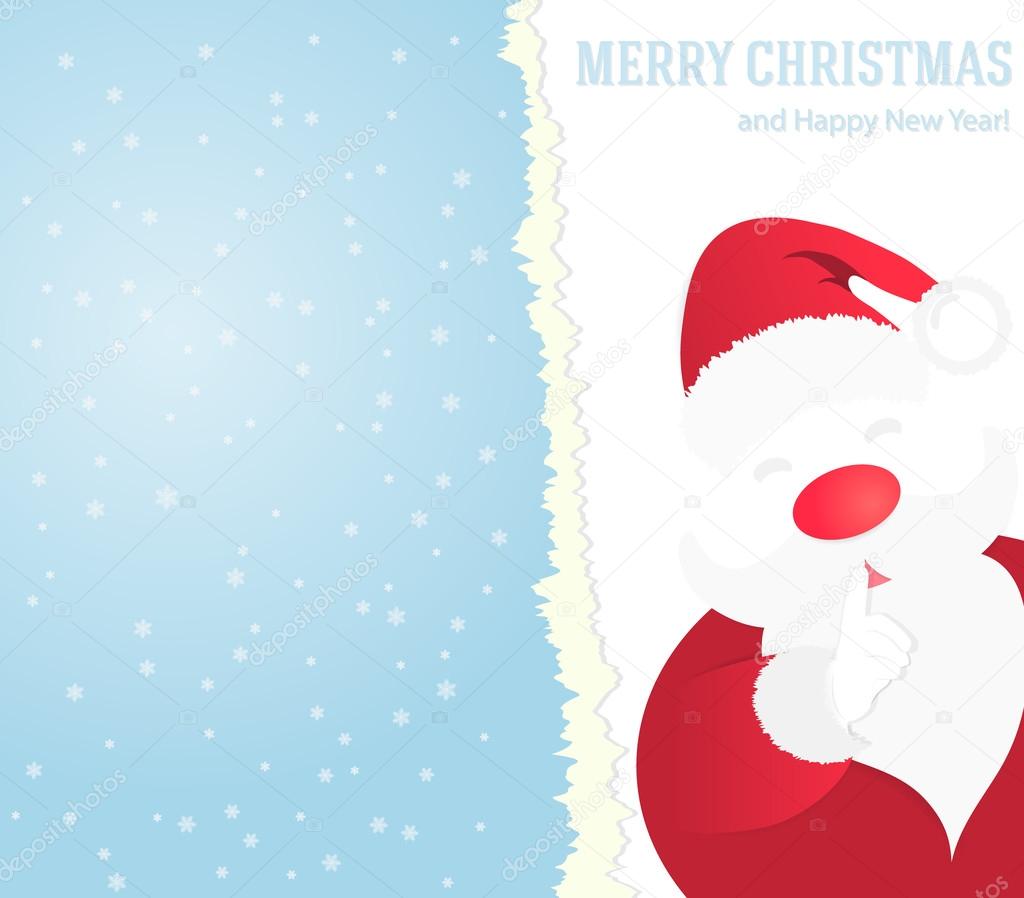 Christmas background with Santa Claus.