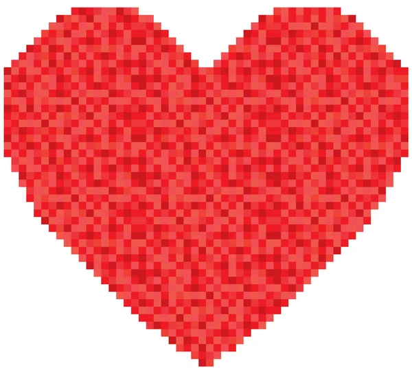 Велике червоне серце в мозаїці . — стоковий вектор