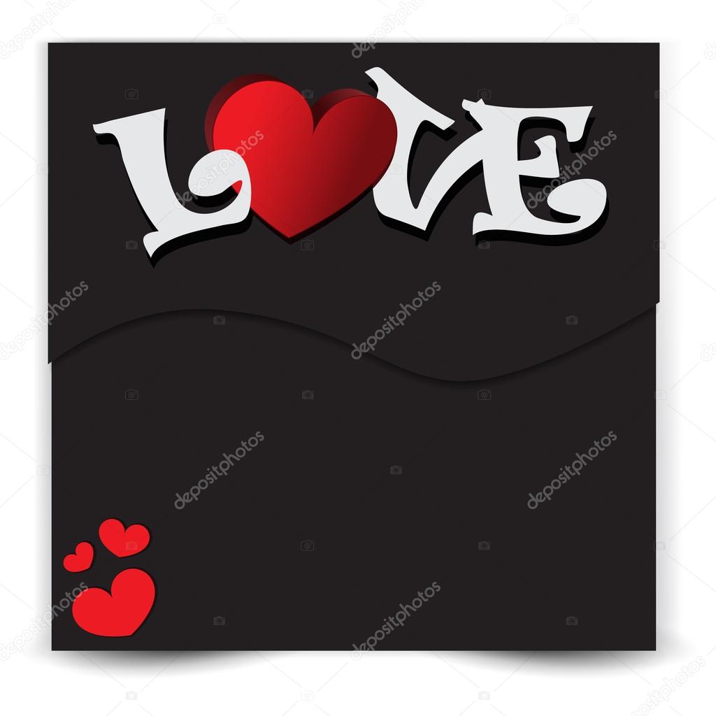 Black background with hearts for Valentine's day.