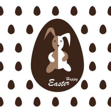 Etiket Bunny ve yumurta Paskalya arka plan.