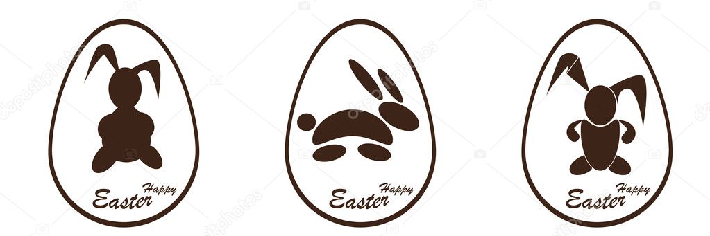 Chocolate Bunny in the Easter egg.
