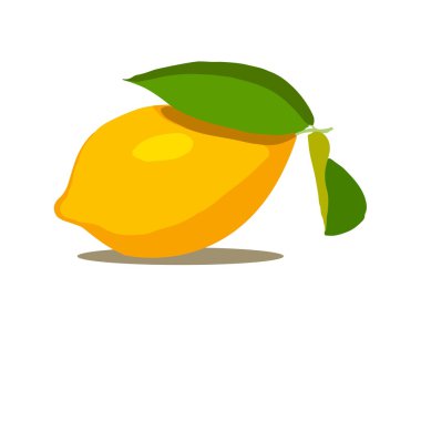Beyaz bir arka plan üzerinde çizilmiş limon.