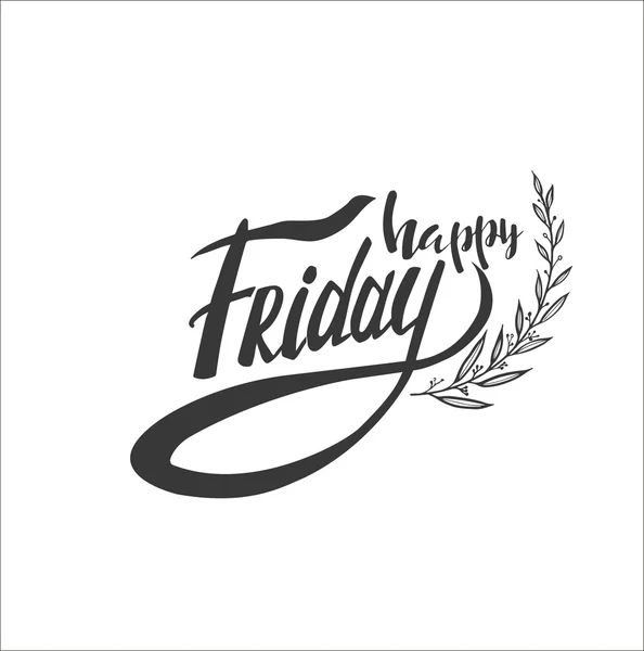 Happy friday. Inspirujące i motywujące Cytaty. — Wektor stockowy