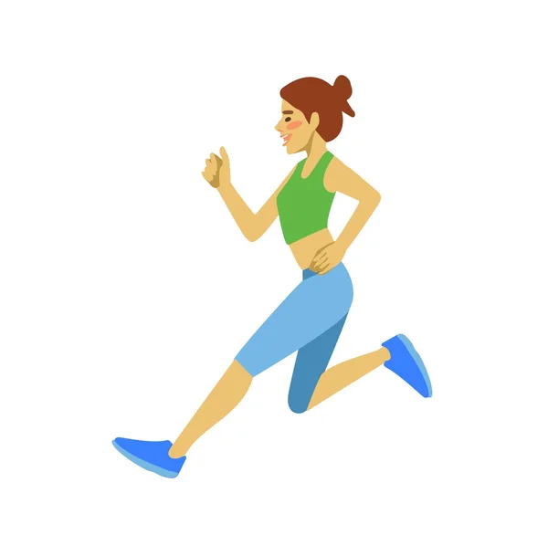 Slim deportista atractivo corriendo — Vector de stock