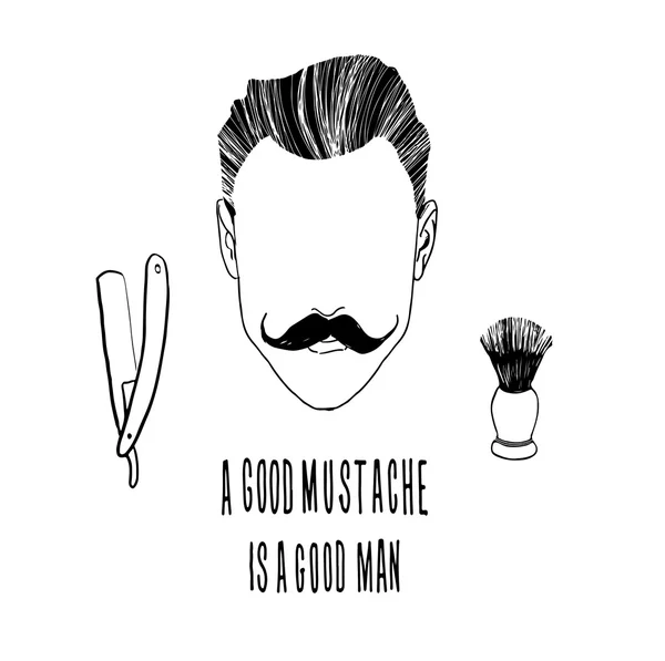 Un buen bigote — Archivo Imágenes Vectoriales