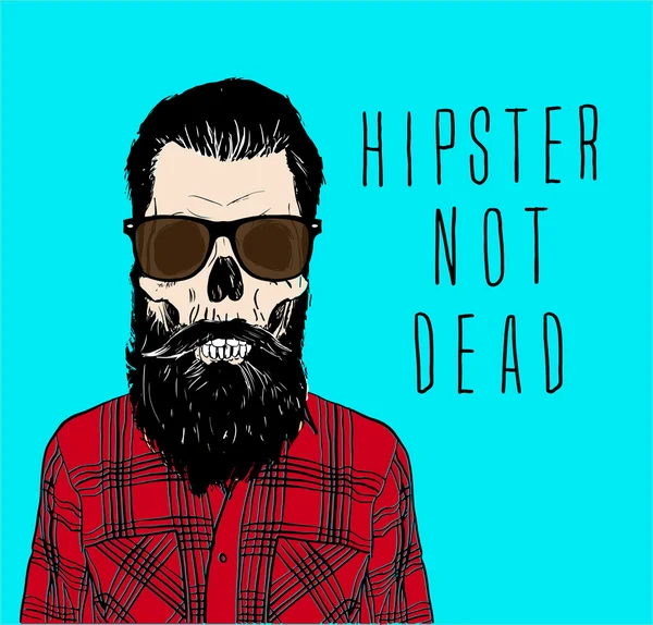 Vintage poster "hipster niet dood" — Stockvector